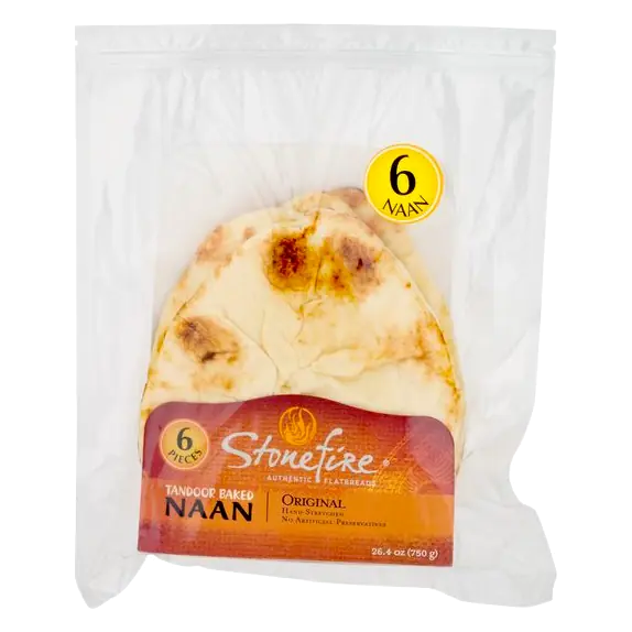 Tandoor Baked Original Naan Bread - 6 ct