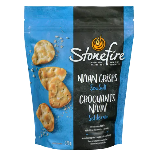 Stonefire Naan Crisps Crackers Sea Salt 170 g