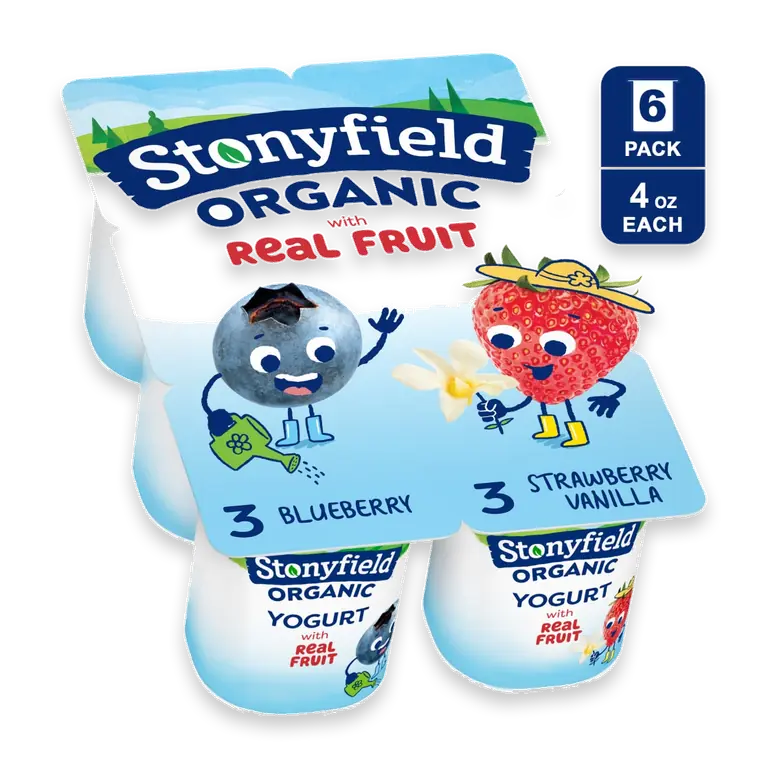 Kids Blueberry & Strawberry Vanilla Lowfat Yogurt Cups Variety Pack