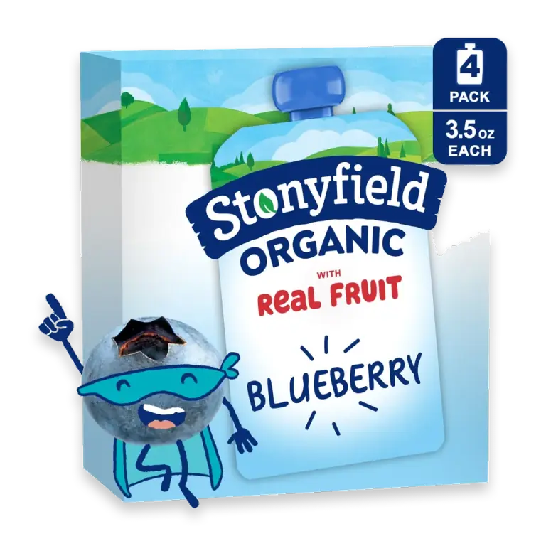Kids Reduced Fat Yogurt Pouches, Blueberry