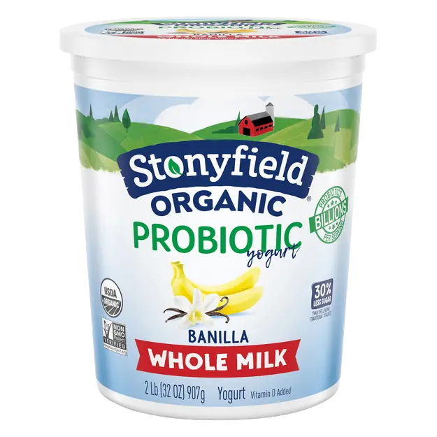 Organic Probiotic Whole Milk Banilla Yogurt