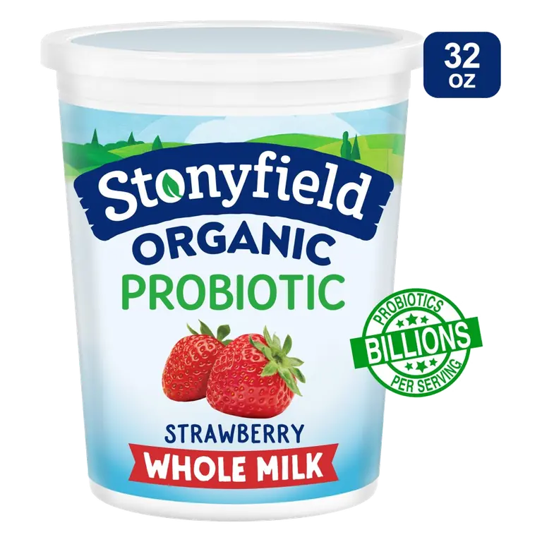 Strawberry Organic Whole Milk Probiotic Yogurt