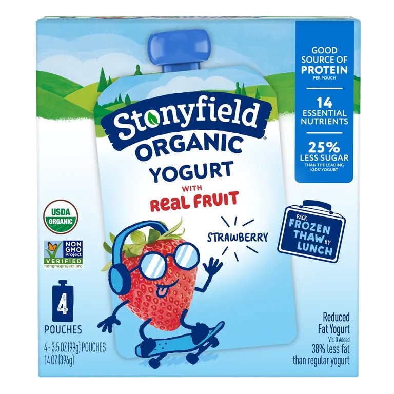 Strawberry Organic Yokids Lowfat Yogurt