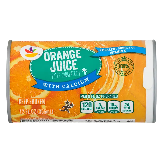 100% Pure Orange Juice with Calcium Frozen Concentrate