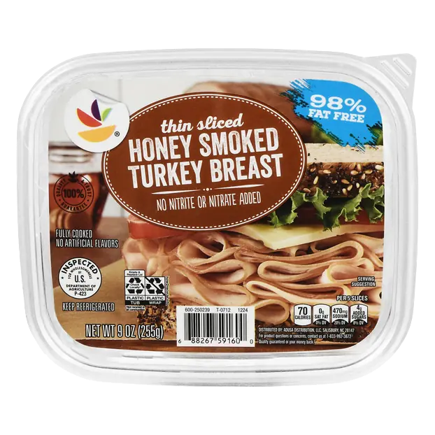 98% Fat Free Honey Smoked Turkey Breast Thin Sliced