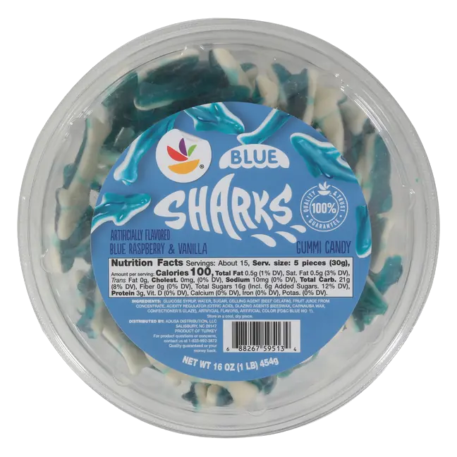 Blue Sharks Gummi Candy