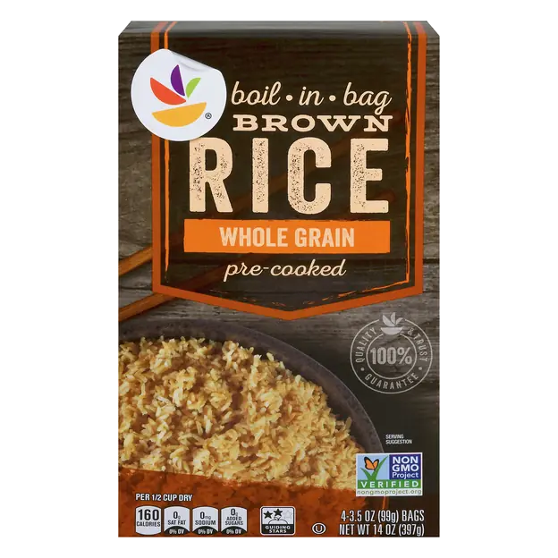 Boil-in-Bag Whole Grain Brown Rice - 4 ct