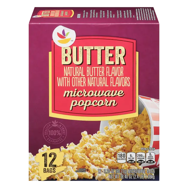Butter Microwave Popcorn - 12 ct