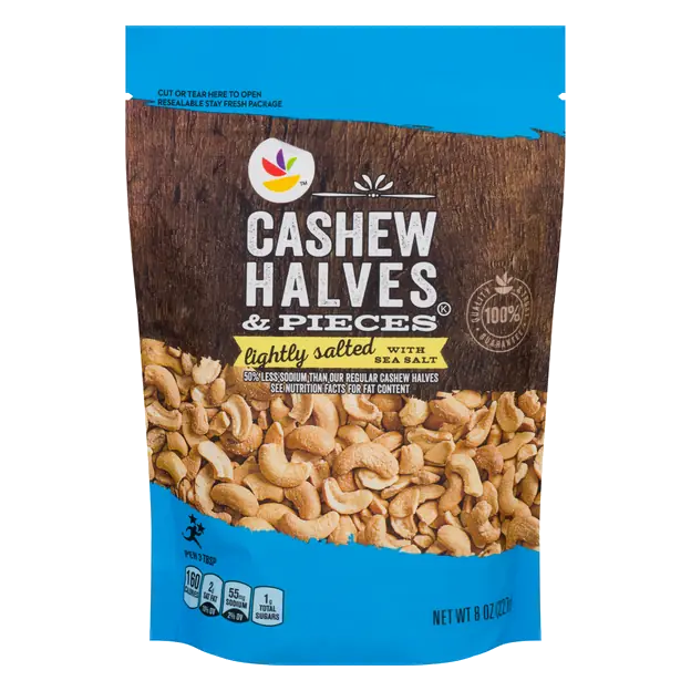 Cashew Halves & Pieces Lightly Salted with Sea Salt