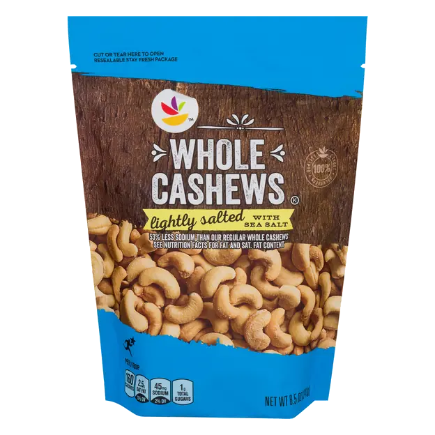 Cashews Whole Lightly Salted with Sea Salt
