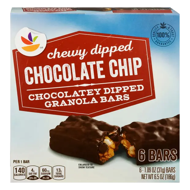 Chewy Dipped Chocolate Chip Granola Bars - 6 ct