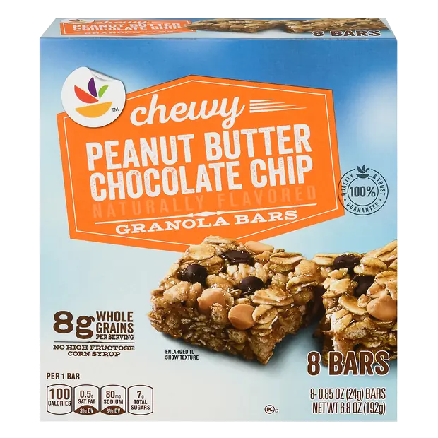 Chewy Peanut Butter Chocolate Chip Granola Bars - 8 ct