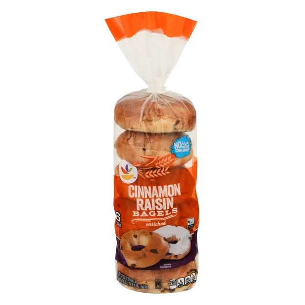 Cinnamon Raisin Pre-Sliced Bagels - 6 ct