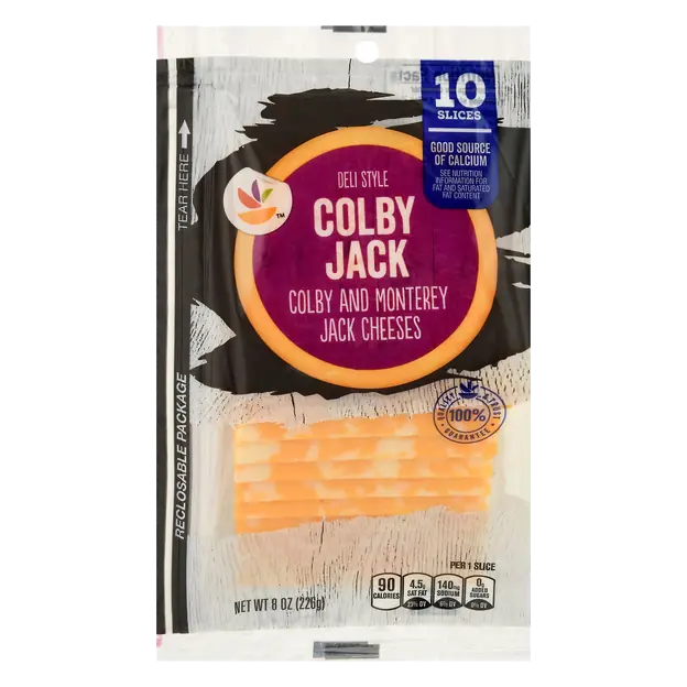 Colby Jack Cheese Deli Style Slices - 10 ct