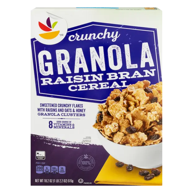 Crunchy Granola Raisin Bran Cereal