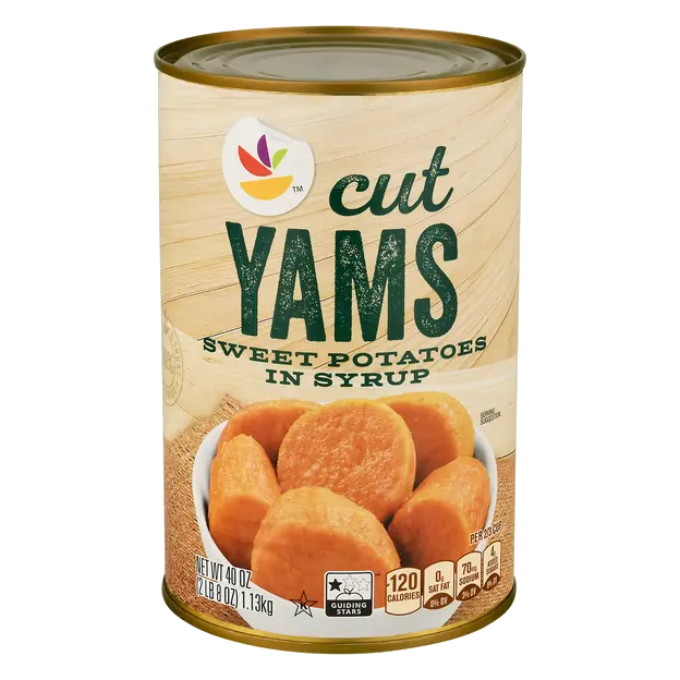Cut Yams Sweet Potatoes in Syrup