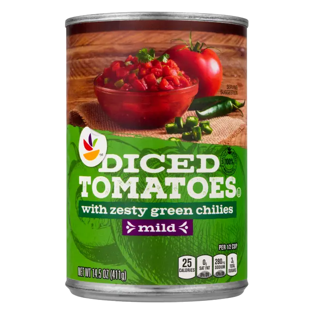 Diced Tomatoes with Zesty Mild Green Chilies