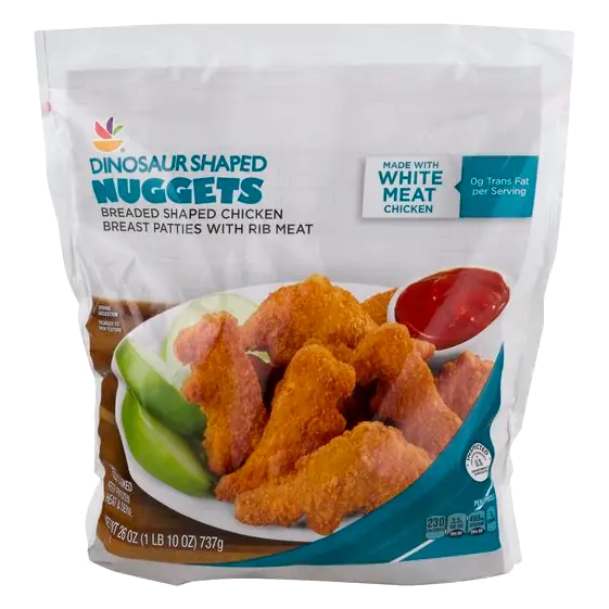 Dinosaur Shaped Breaded Chicken Breast Nuggets Frozen