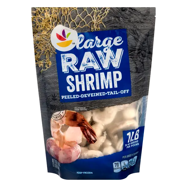 Farm Raised Raw Tail-Off Peeled Large Shrimp 31-40 ct Frozen