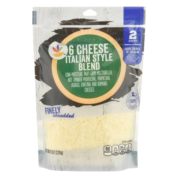 Finely Shredded 6 Cheese Italian Style Blend