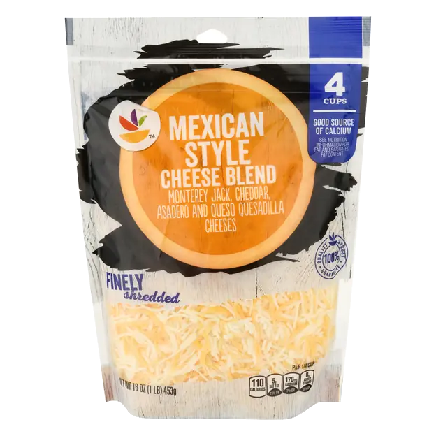 Finely Shredded Mexican Style 4 Cheese Blend