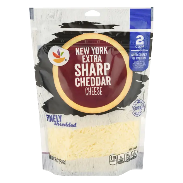 Finely Shredded New York Extra Sharp White Cheddar Cheese