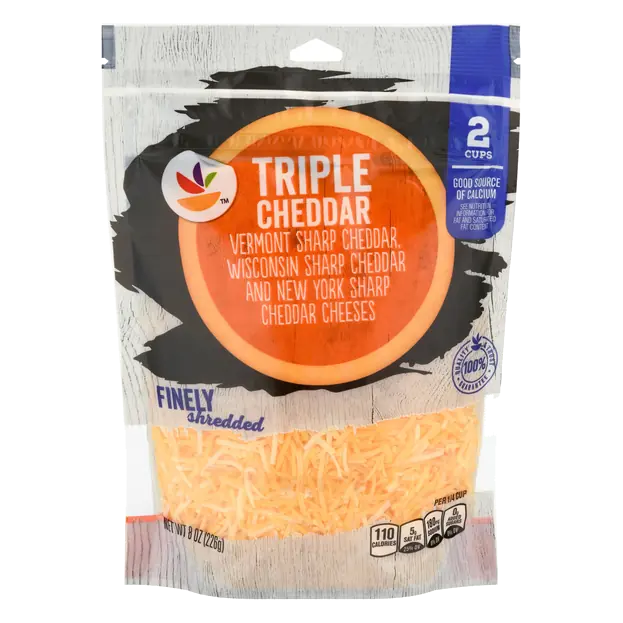 Finely Shredded Triple Cheddar Cheese Blend