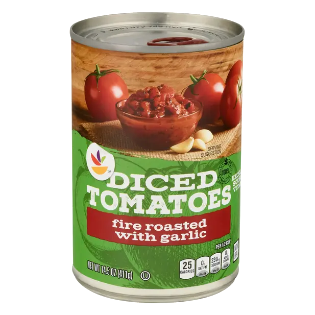 Fire Roasted Diced Tomatoes with Garlic