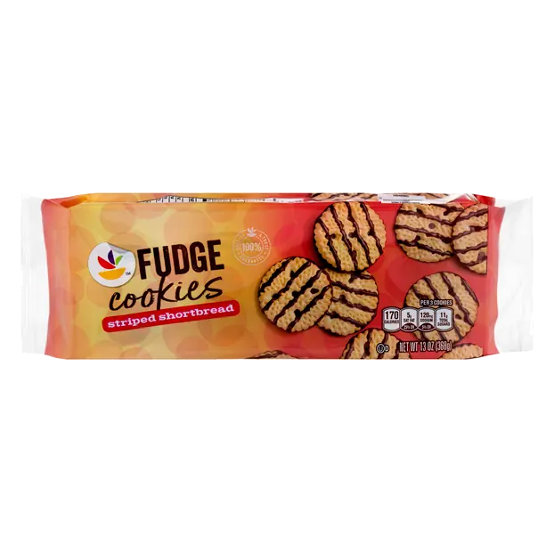 Fudge Striped Shortbread Cookies