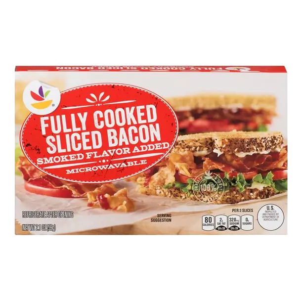 Fully Cooked Smoked Flavor Bacon Slices