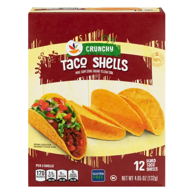 Gluten Free Crunchy Hard Taco Shells - 12 ct