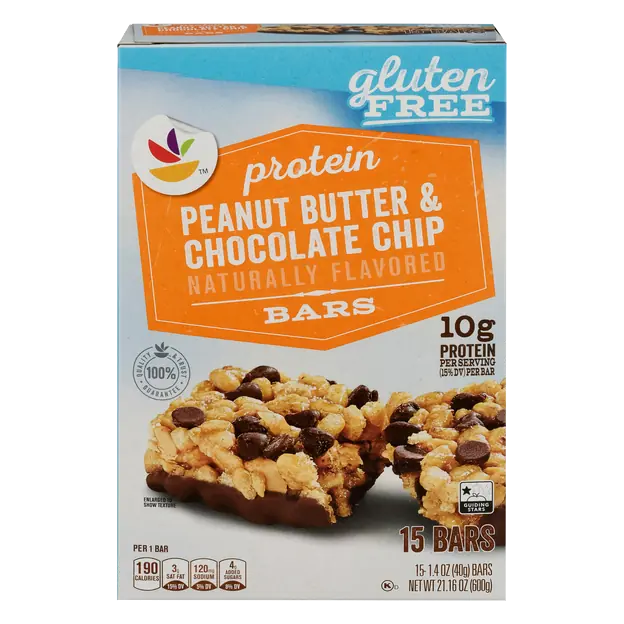 Gluten Free Peanut Butter & Chocolate Chip Protein Bars 15 ct