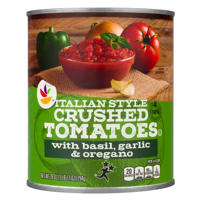 Italian Style Crushed Tomatoes with Basil Garlic & Oregano