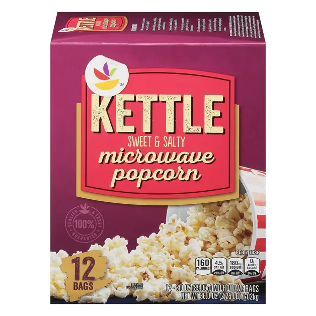 Kettle Sweet & Salty Microwave Popcorn - 12 ct