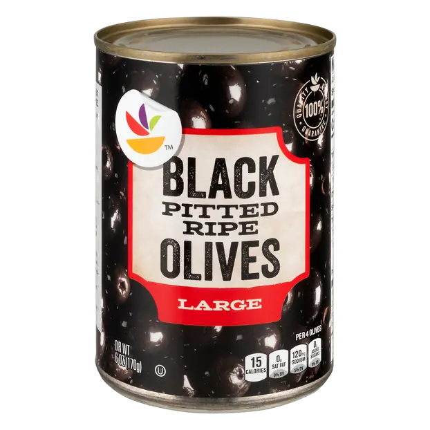 Large Pitted Ripe Black Olives