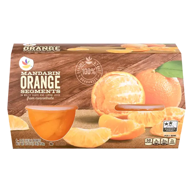 Mandarin Orange Segments Fruit Cups in Juice - 4 ct