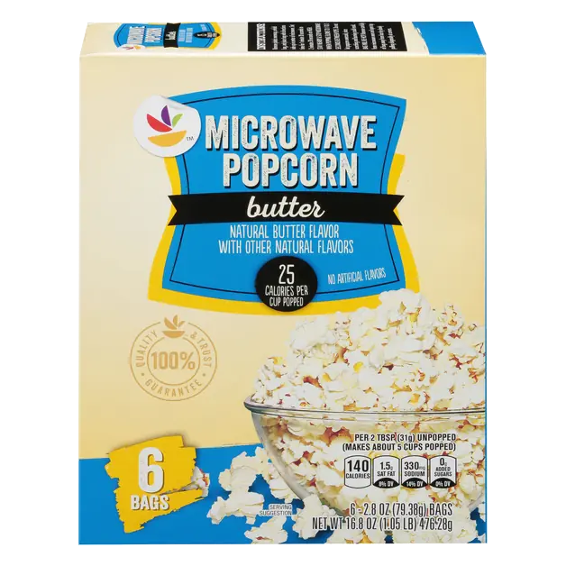 Microwave Butter Popcorn - 6 ct