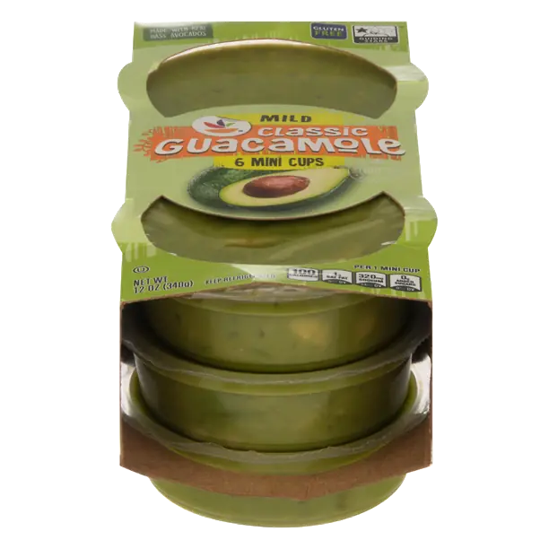 Mild Classic Guacamole Single Cups - 6 ct