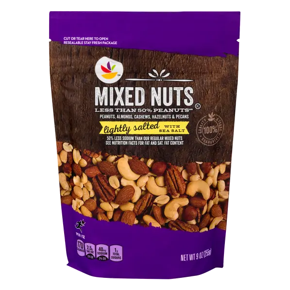 Mixed Nuts Less Than 50% Peanuts Lightly Salted with Sea Salt