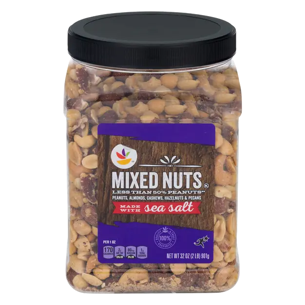 Mixed Nuts Less Than 50% Peanuts Made with Sea Salt