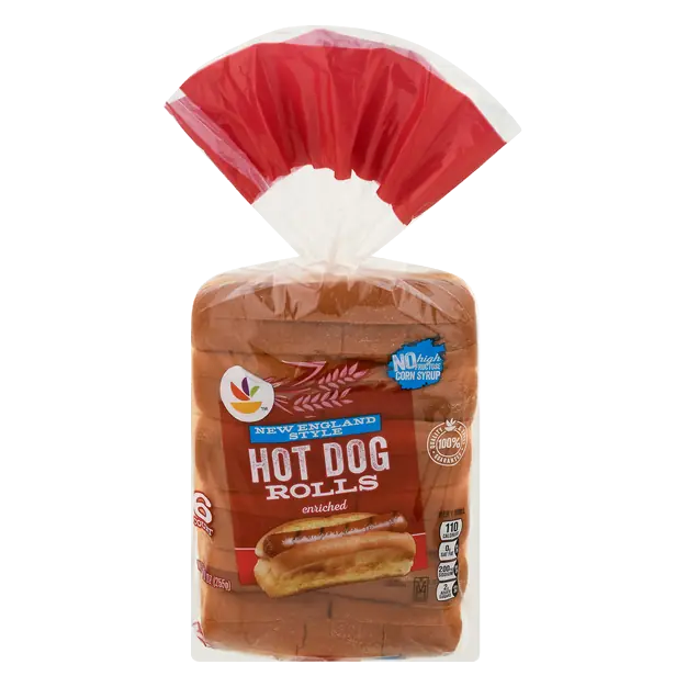 New England Style Split Top Enriched Hot Dog Rolls - 6 ct