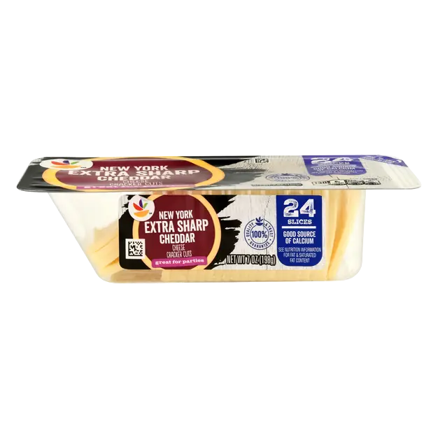 New York Extra Sharp Cheddar Cheese Cracker Cut Slices - 24 ct