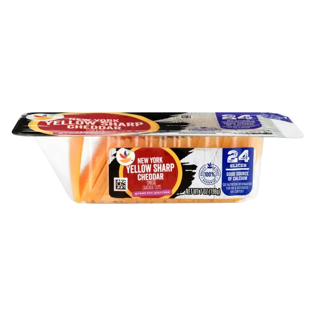 New York Sharp Cheddar Cheese Cracker Cut Slices - 24 ct