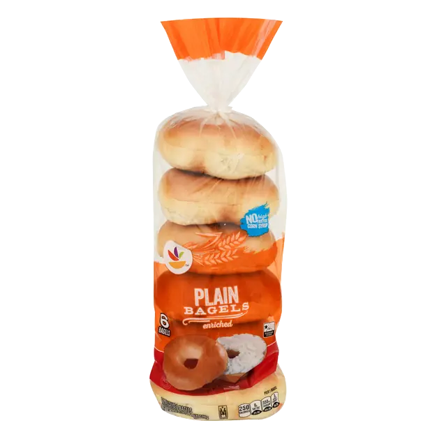 Plain Pre-Sliced Bagels - 6 ct