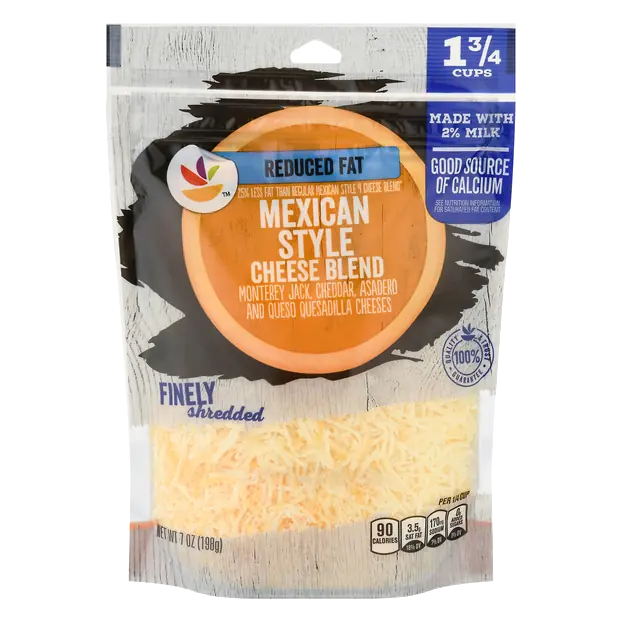 Reduced Fat Finely Shredded Mexican Style 4 Cheese Blend
