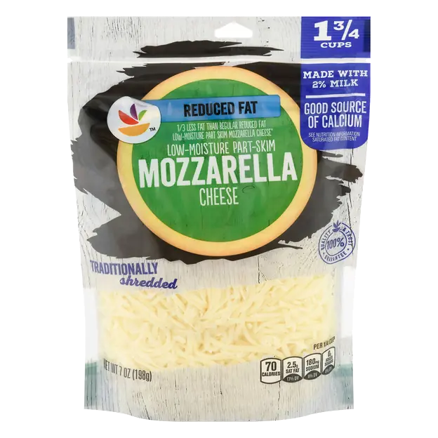 Reduced Fat Part-Skim Traditionally Shredded Mozzarella Cheese
