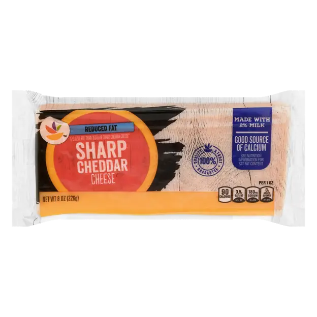 Reduced Fat Sharp Yellow Cheddar Cheese Block