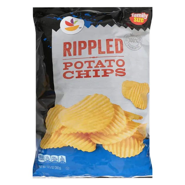 Rippled Potato Chips Family Size