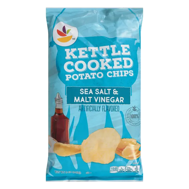 Sea Salt & Malt Vinegar Kettle Cooked Potato Chips