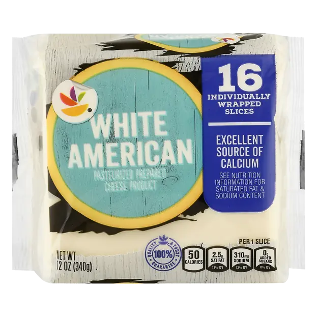 Singles White American Cheese Slices - 16 ct